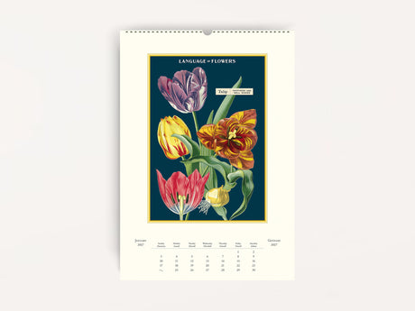Cavallini 2027 WALL Calendar - Language of Flowers