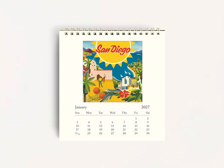 Cavallini 2027 DESK Calendar - California