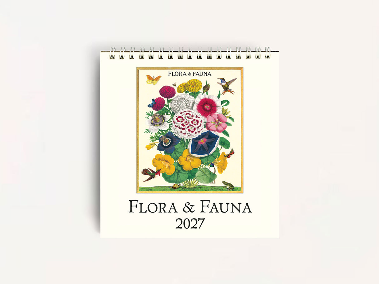 Cavallini 2027 DESK Calendar - Flora & Fauna