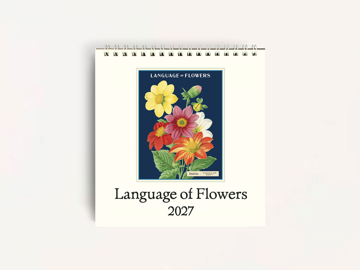 Cavallini 2027 DESK Calendar - Language of Flowers