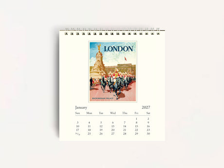 Cavallini 2027 DESK Calendar - London