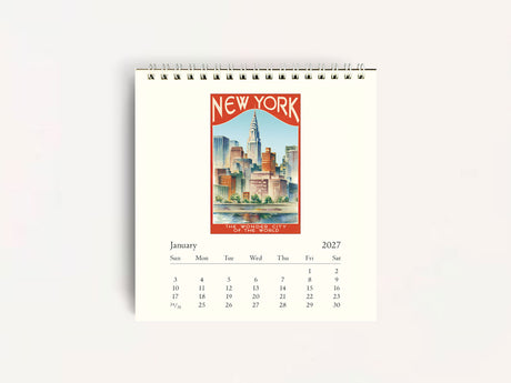Cavallini 2027 DESK Calendar - New York