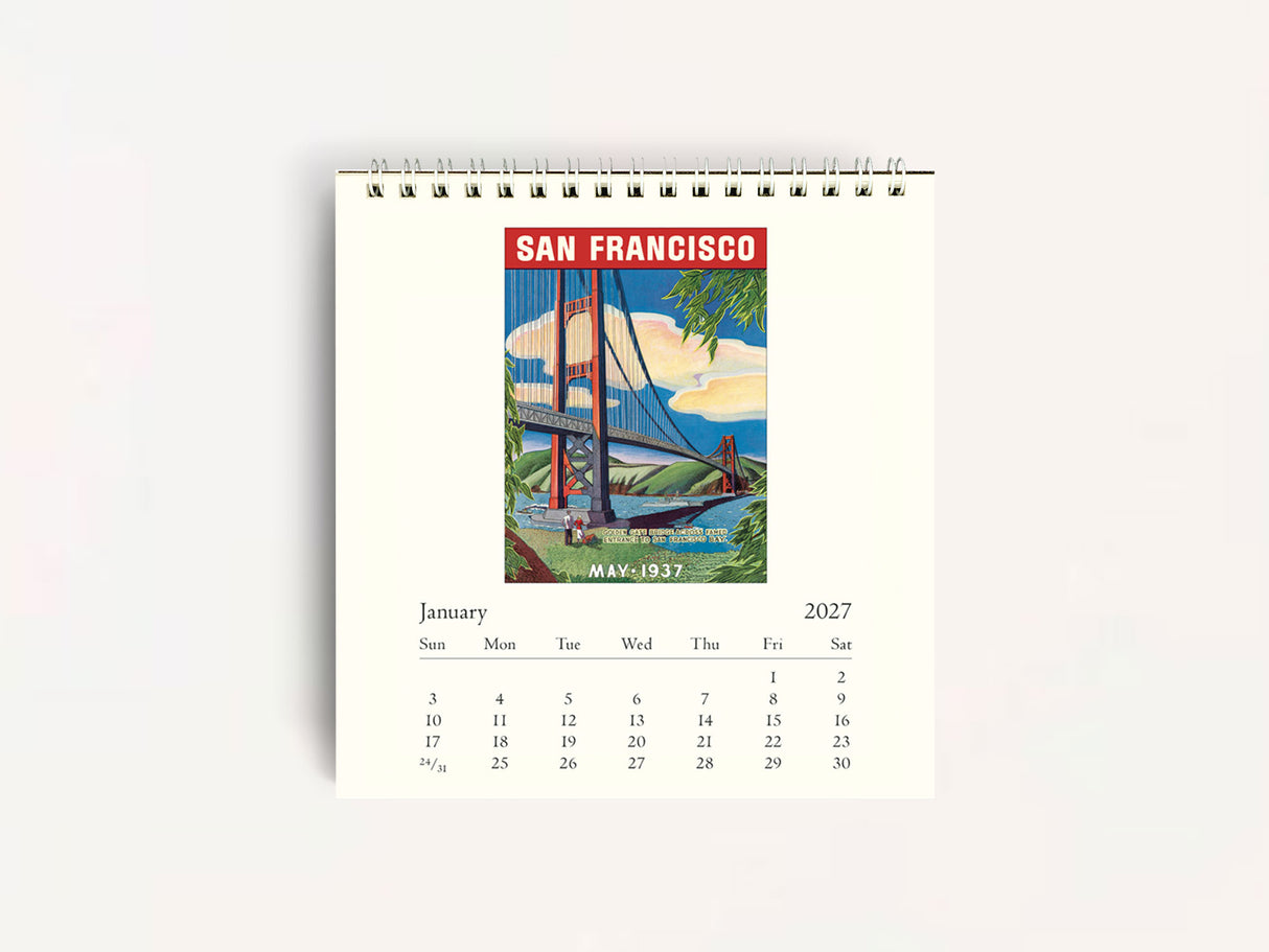 Cavallini 2027 DESK Calendar - San Francisco