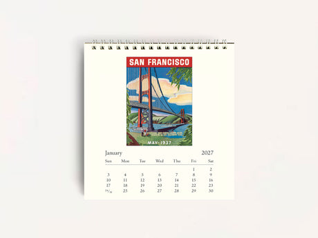 Cavallini 2027 DESK Calendar - San Francisco