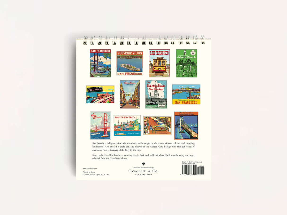Cavallini 2027 DESK Calendar - San Francisco
