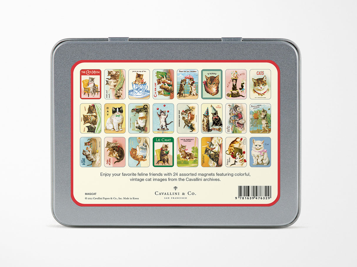 Cavallini Vintage Magnet Set - Cats