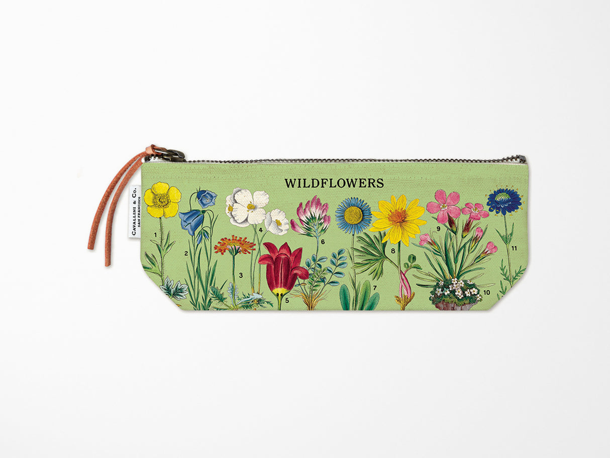 Cavallini Vintage Pencil Pouch - Wildflowers