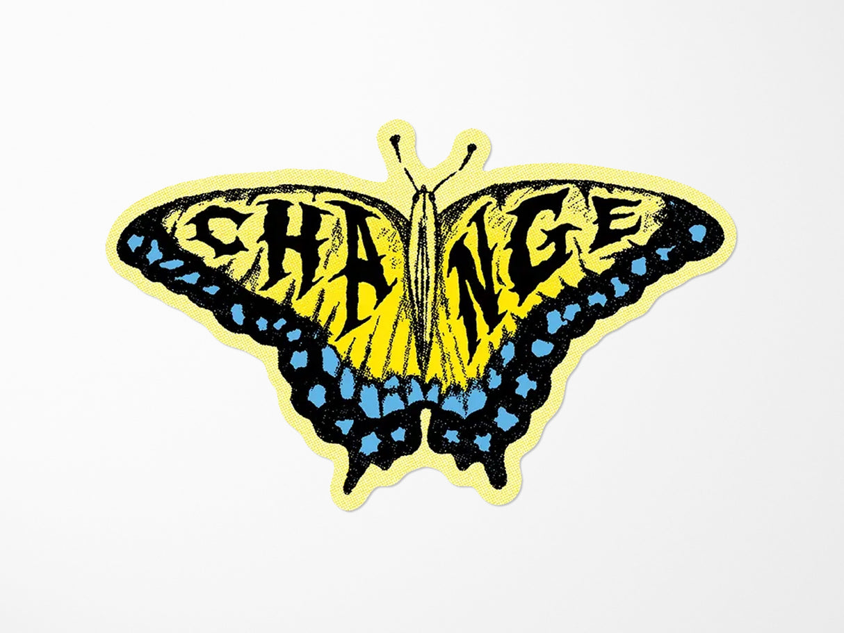 Change Butterfly Vinyl Sticker