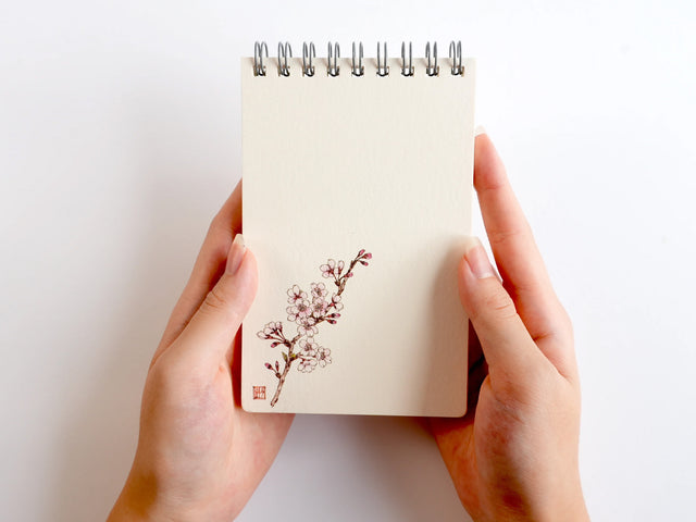 Cherry Blossom Sakura Ring Memo Pad