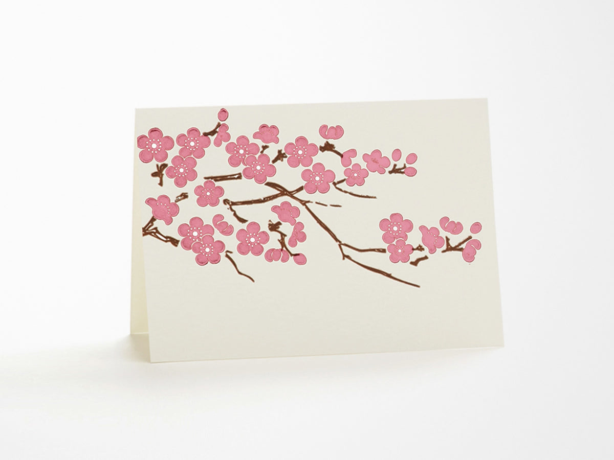 Cherry Blossom Small Greeting Card, Set of 6