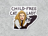 Childfree Cat Lady Vinyl Sticker