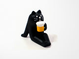 Concombre Figurine Cat Drinking Beer