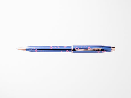 Cross Century Ballpoint Pen - Cherry Blossom Translucent Blue Lacquer