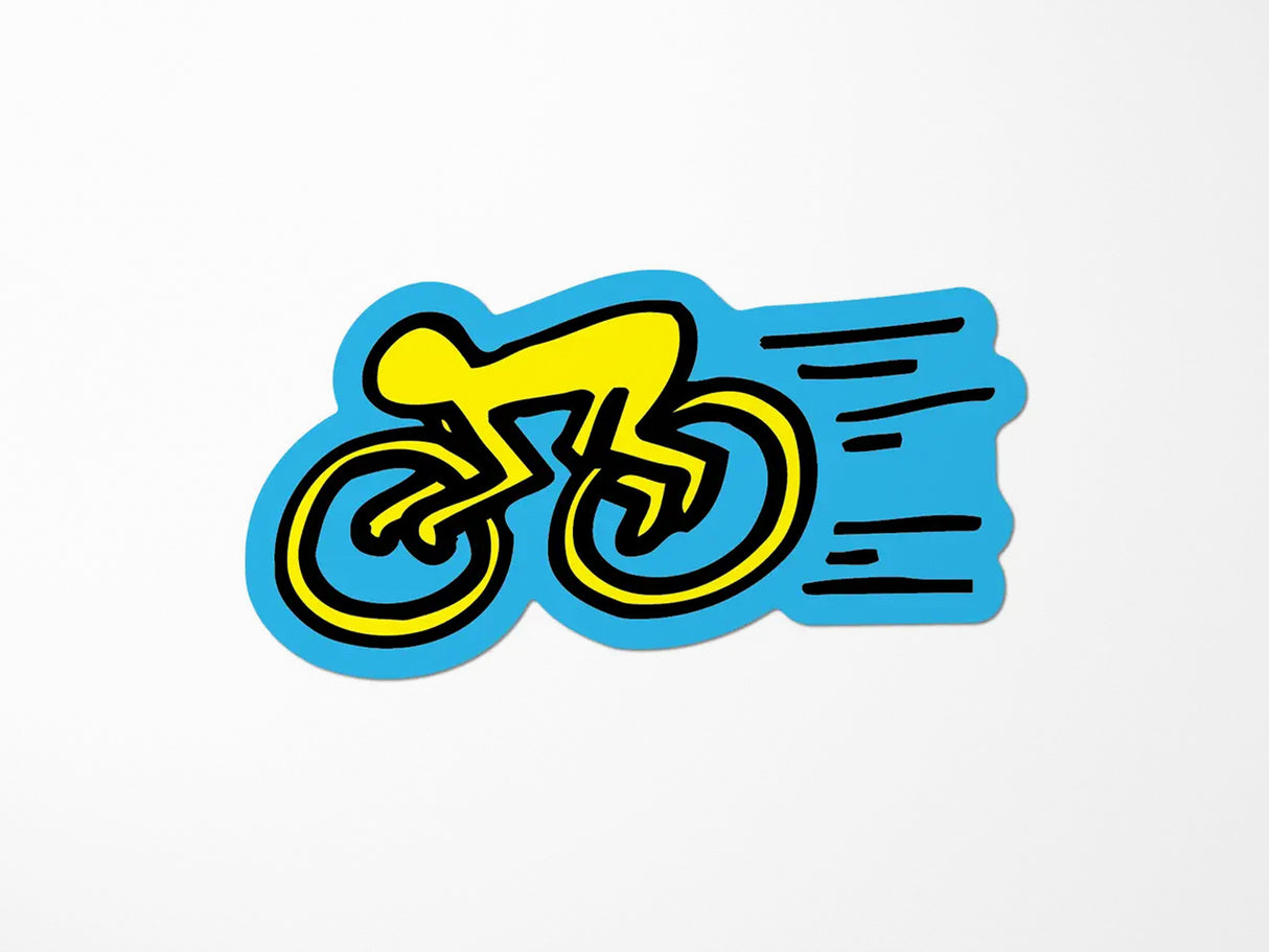 Cyclist By Keith Haring Vinyl Sticker