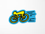 Cyclist By Keith Haring Vinyl Sticker