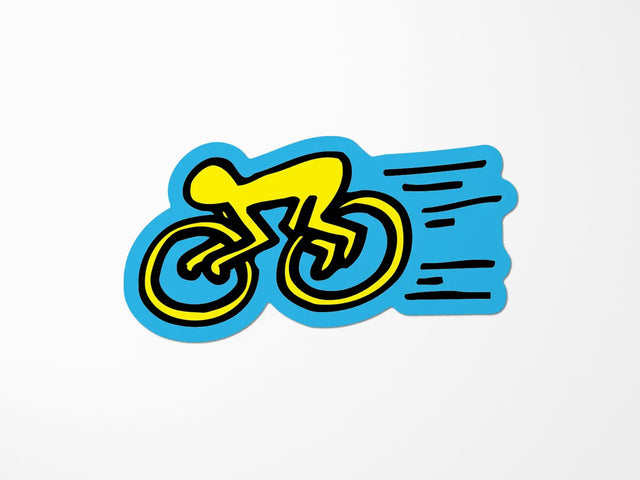 Cyclist By Keith Haring Vinyl Sticker