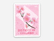 DC Cherry Blossom Stamp Sized Vinyl Sticker