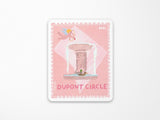DC Dupont Circle Fountain Stamp Sized Vinyl Sticker