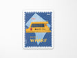 DC Wharf Water Taxi Stamp Sized Vinyl Sticker