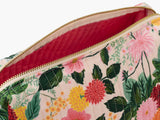 Dahlia Quilted Large Cosmetic Pouch