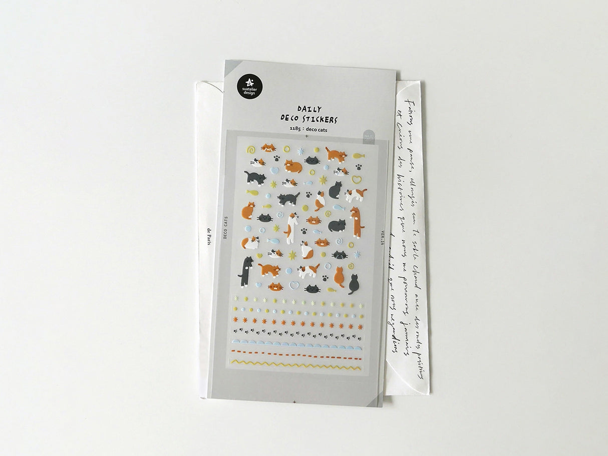 Deco Cats Sticker Sheet 1185