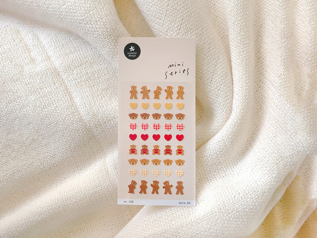 Deco.04 Teddy Bear Love Sticker Sheet 109