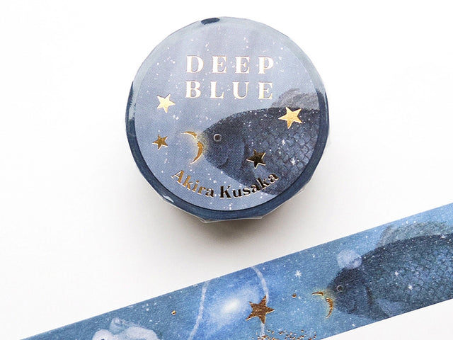 Deep Blue Sky Gold Foil Washi Tape
