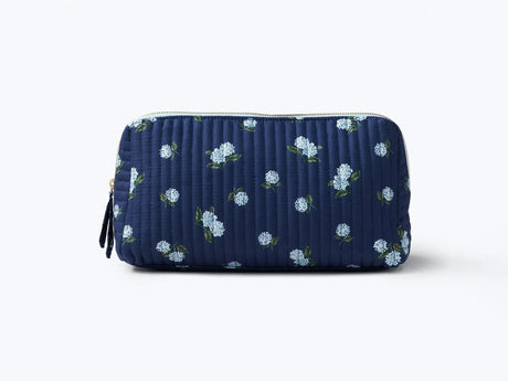 Ditsy Hydrangea Quilted Small Cosmetic Pouch