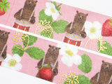 Drummer Bears Gold Foil Washi Tape