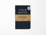 FIeld Notes Pitch Black Memo Book Set of 3