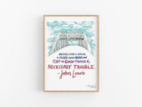 Good Trouble Watercolor Art Print