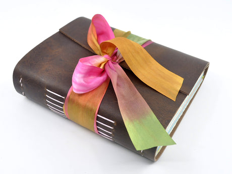 Grandmother's Flower Garden One of a Kind Leather Journal
