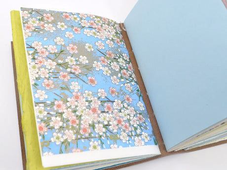 Grandmother's Flower Garden One of a Kind Leather Journal