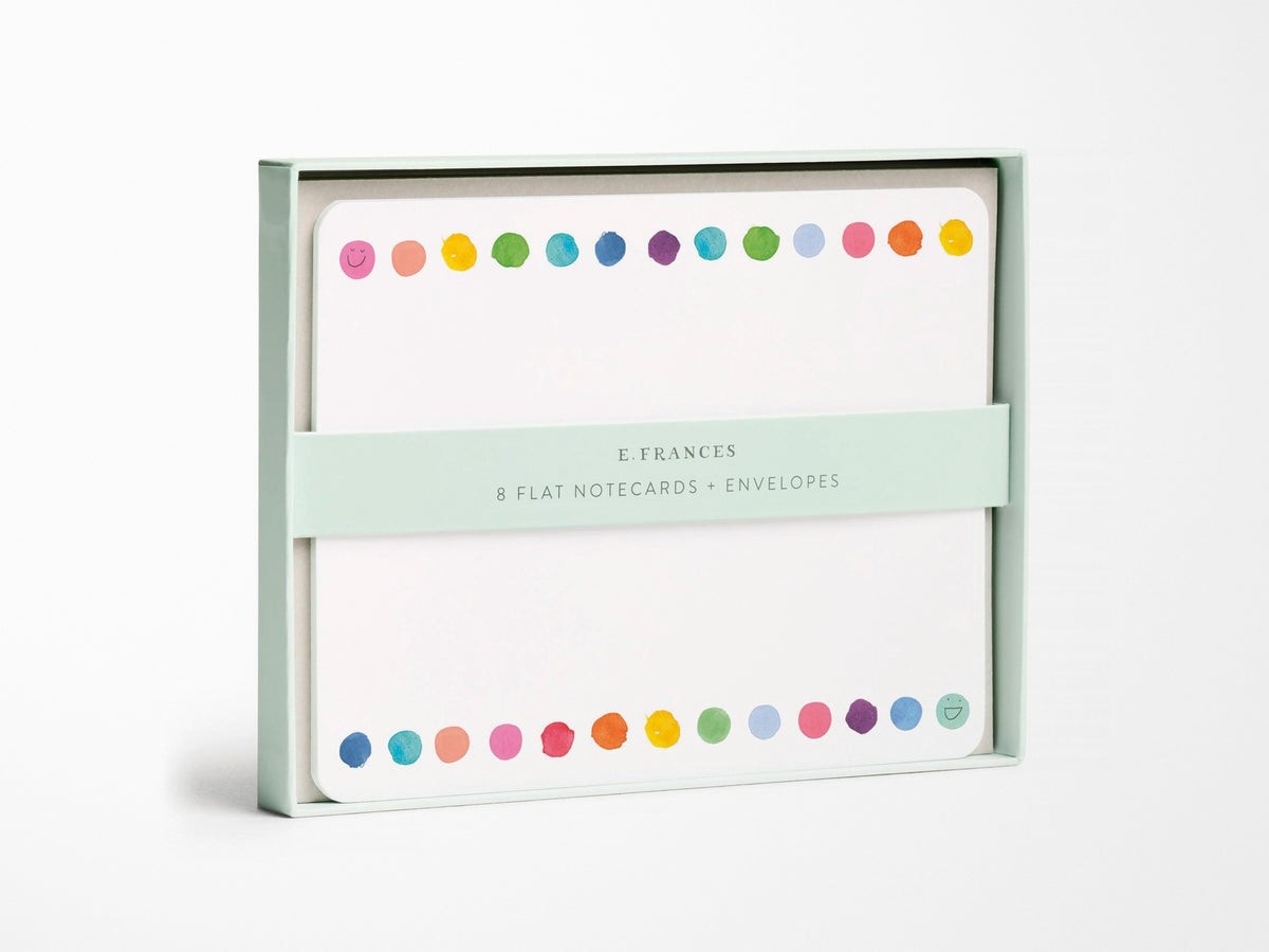 Happy Dots Flat Notes Set of 8
