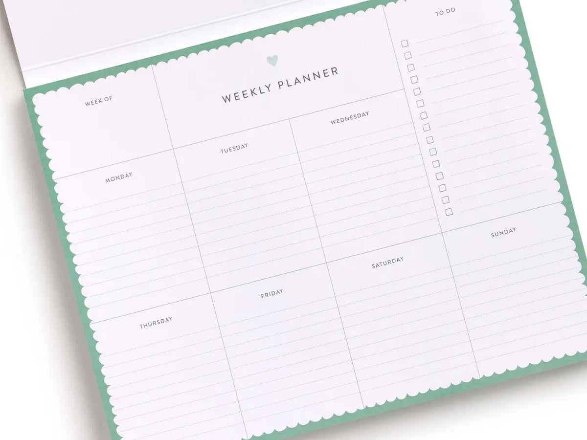 Happy Plaid Covered Weekly Planner