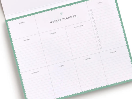 Happy Plaid Covered Weekly Planner