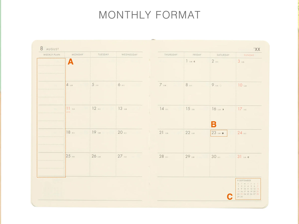 Hightide 2027 Weekly Diary Poche A6 Block