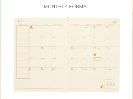 Hightide 2027 Weekly Diary Poche A6 Block