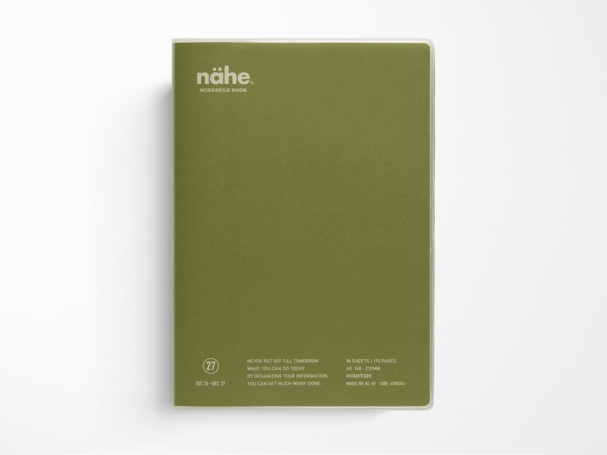 Hightide 2027 Weekly Schedule Book Nähe A5 Vertical