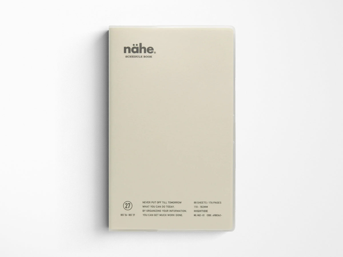Hightide 2027 Weekly Schedule Book Nähe B6 Slim Vertical