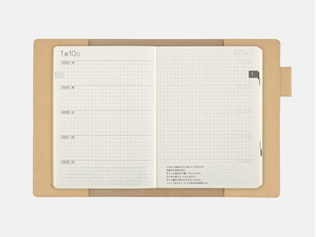 Hobonichi 5-Year Techo Leather Cover - A6 Natural