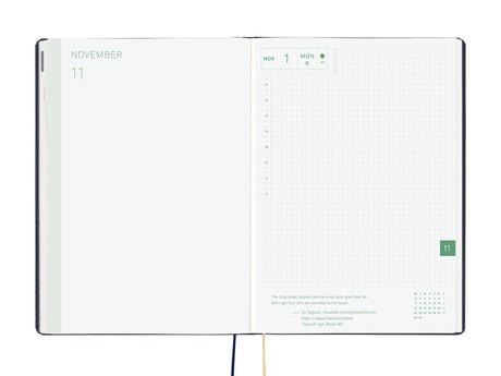 Hobonichi Techo A5 Hon 2027 - Slash (Navy)