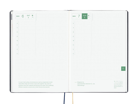 Hobonichi Techo A5 Hon 2027 - Slash (Navy)
