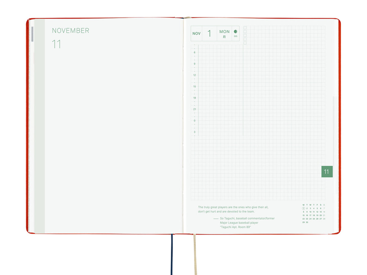 Hobonichi Techo A5 Hon 2027 - Yumi Kitagishi: White Cat and Rabbit's Tea Room