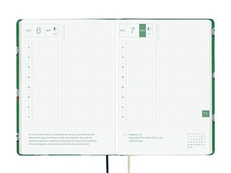 Hobonichi Techo A6 Hon 2027 - Bow & Tie: Sheep Sheep Sheep (JAPANESE)