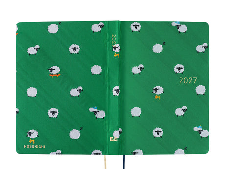 Hobonichi Techo A6 Hon 2027 - Bow & Tie: Sheep Sheep Sheep (JAPANESE)