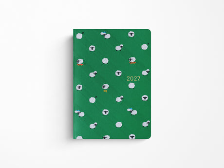 Hobonichi Techo A6 Hon 2027 - Bow & Tie: Sheep Sheep Sheep (JAPANESE)