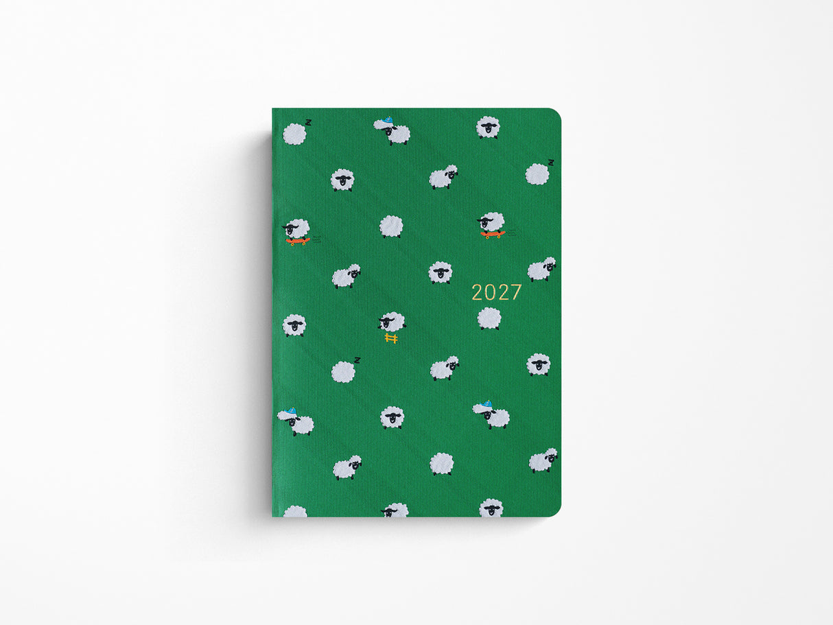 Hobonichi Techo A6 Hon 2027 - Bow & Tie: Sheep Sheep Sheep