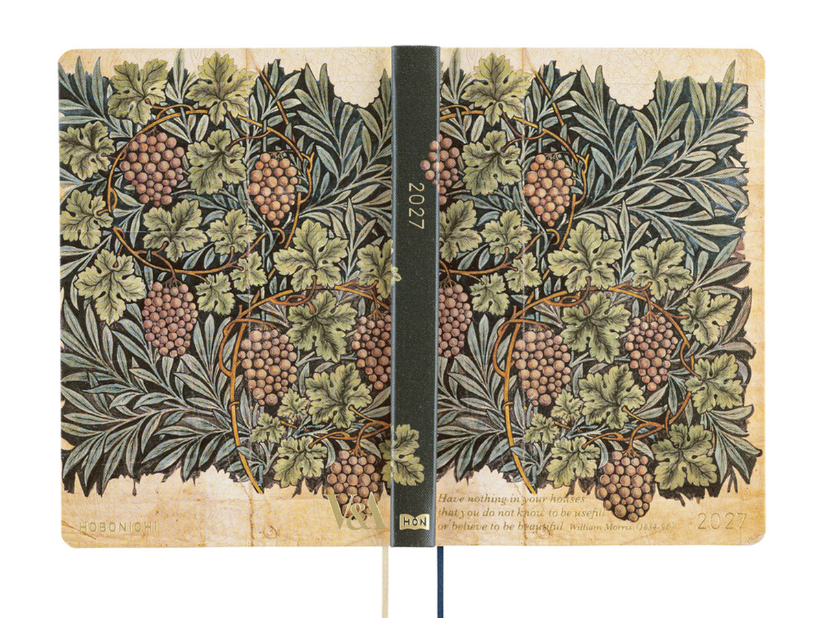 Hobonichi Techo A6 Hon 2027 - V&A Series: Vine (JAPANESE)