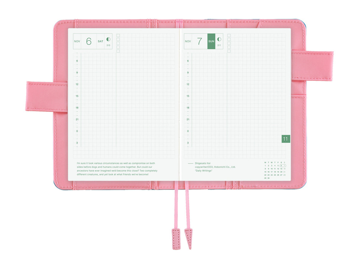 Hobonichi Techo A6 Original Cover - Blue Parasol